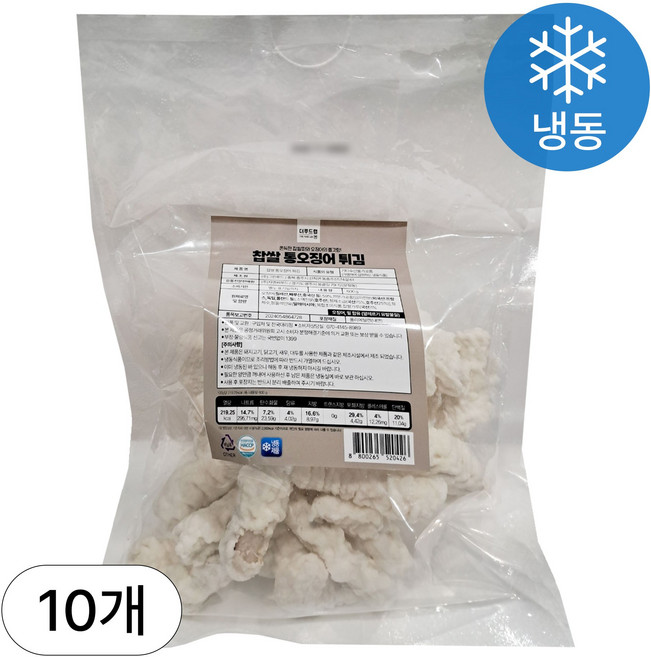 [인생건어물] 찹쌀 통오징어튀김 600g 10봉 밀키트 대용량 업소용, 10개