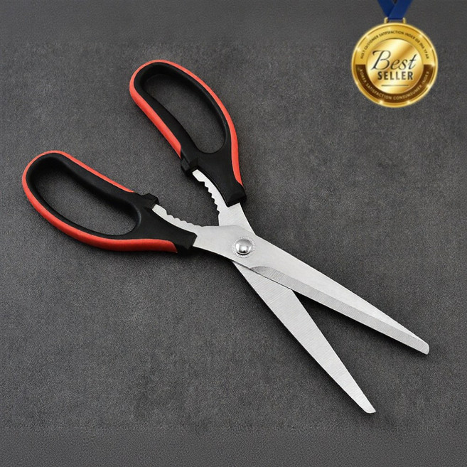 에코니 프리미엄 미친 절삭력 주방가위 양손가위 스텐가위, 1개, 빨강