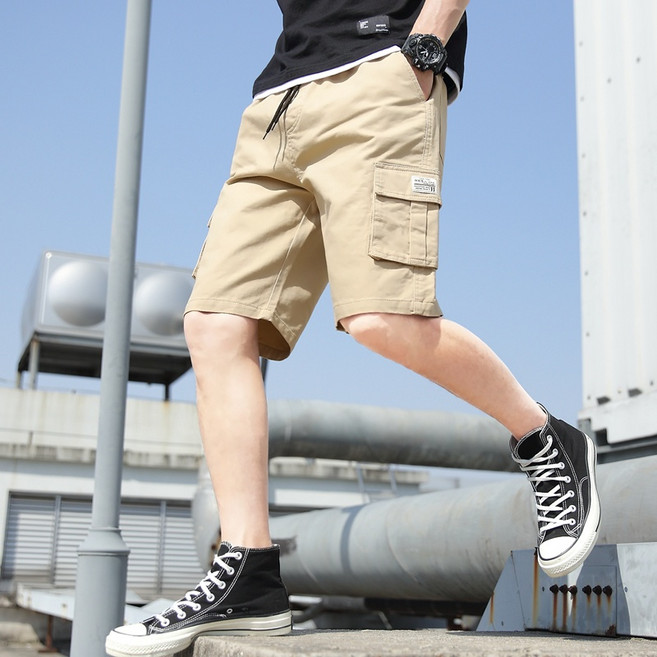 男士休閒工裝多口袋五分褲 M-8XL大尺碼 寬鬆休閒短褲 多色可選