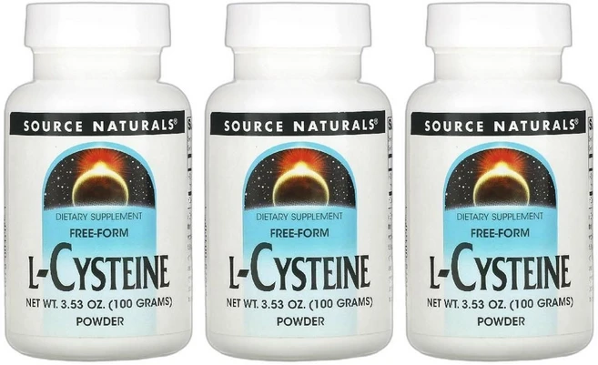 소스 내추럴스 L-시스테인 100g (3.53oz) 3병, Source Naturals - 쿠팡