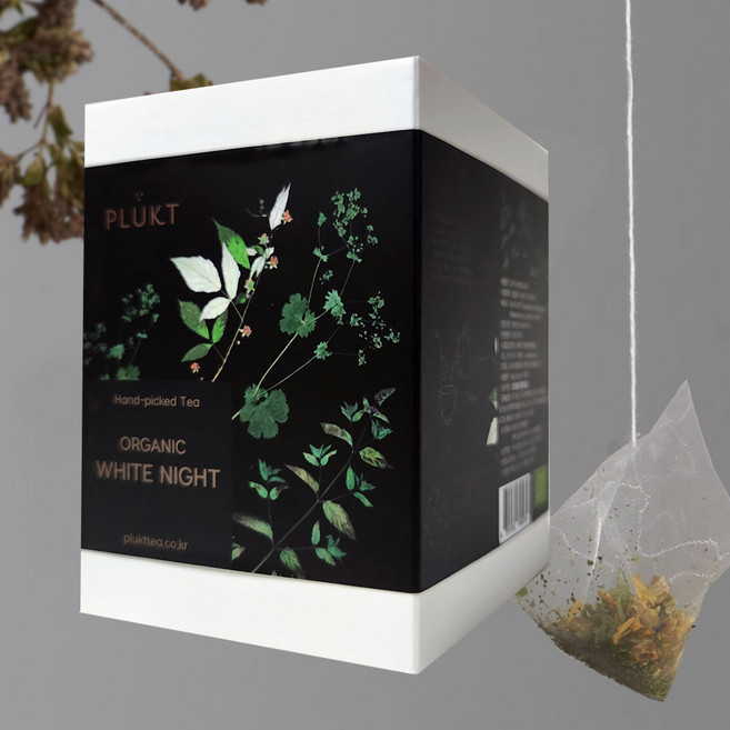 PLUKT 플룩트(플럭트)유기농 야생허브 화이트나이트 10티백 개별포장, 1개, 10개입, 1.6g