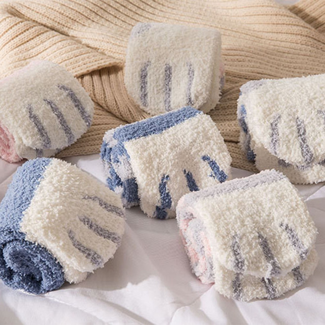 루루상회 귀여운 고양이 발바닥 수면 양말 5종 세트