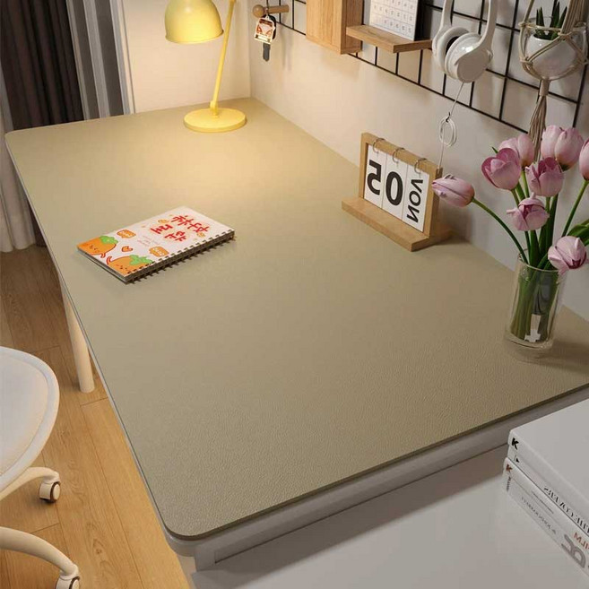 KDNC 깨끗한 미끄럼 방지 단색 책상 매트, 1개, 베이지(50*80cm)