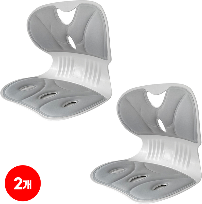 쥬픽 허리 교정 등받이 좌식 의자 와이더 1+1 그레이