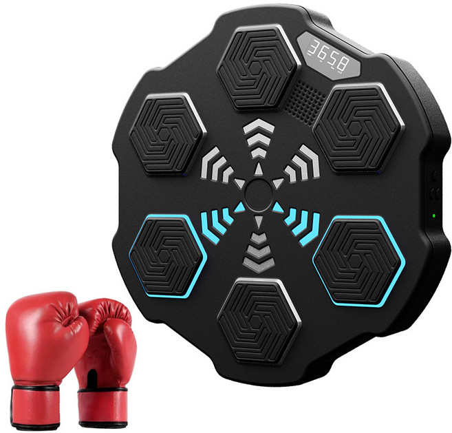 타이밍 알림 Blueteeth 연결 계산 가능한 음악 복싱 장갑 세트 벽 대상 샌드백 민첩성 반응 휴식 훈련, 01 중국, 03 b