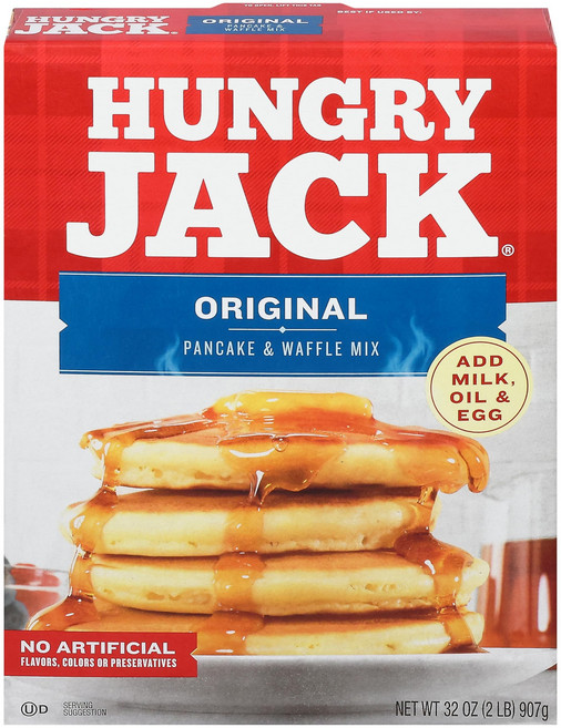 헝그리 잭 오리지널 팬케이크 & 와플 믹스 907g Hungry Jack Original Pancake & Waffle Mix 32 oz, 1개