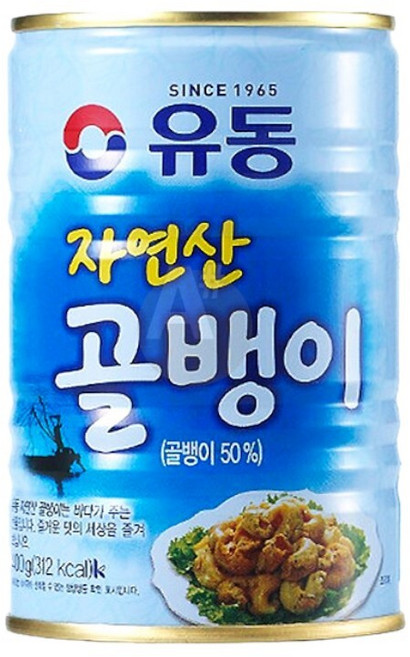 유동 자연산 골뱅이캔 400g 호프집 업소용 술안주 골벵이 즉석골뱅이 통조림골뱅이 캔골뱅이