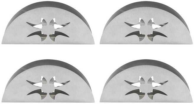 러너즈 업소용 테이블 냅킨 홀더 4개입 세트, 1세트, 실버(플라워)