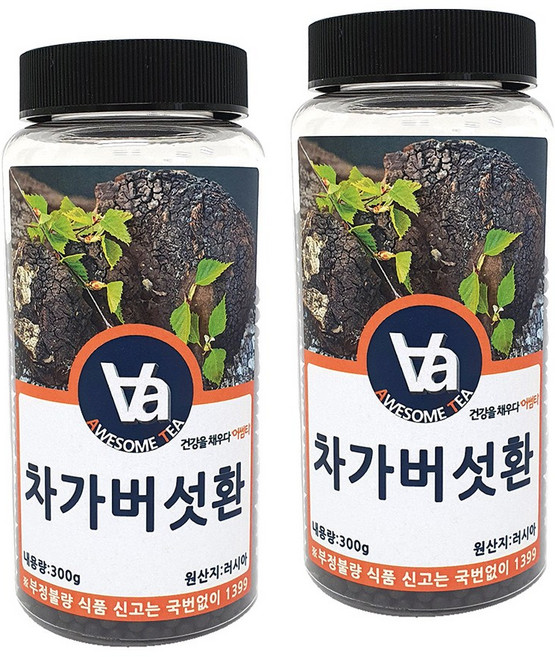 어썸티 러시아 차가버섯환, 300g, 2개