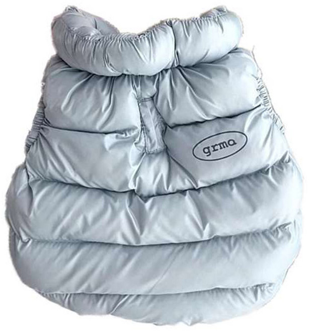 숑숑펫 애완동물 심플 단색 파스텔 패딩 조끼, 블루, 1개