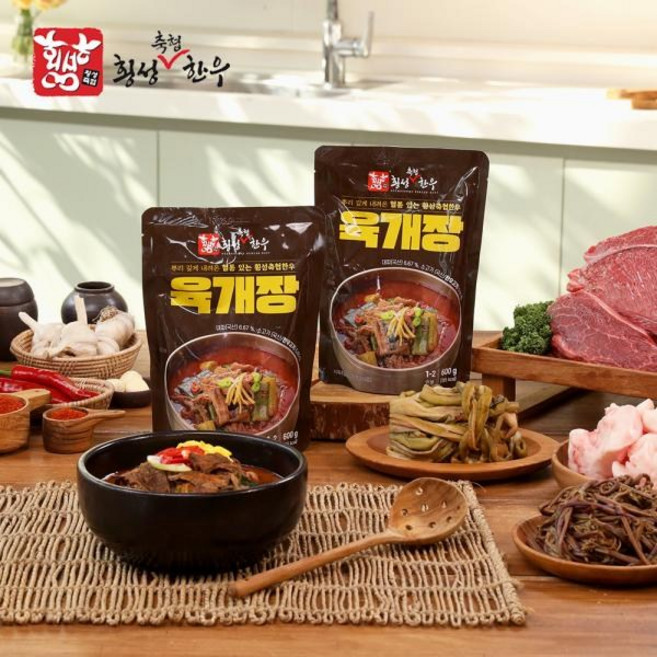 횡성축협한우육개장 횡성축협 한우 육개장 8팩 (총4.8kg), 8개, 600g