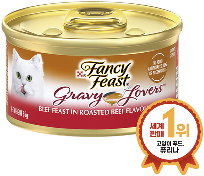 (5개묶음) 퓨리나 팬시피스트 그레이비러버스 비프, 85g, 5개