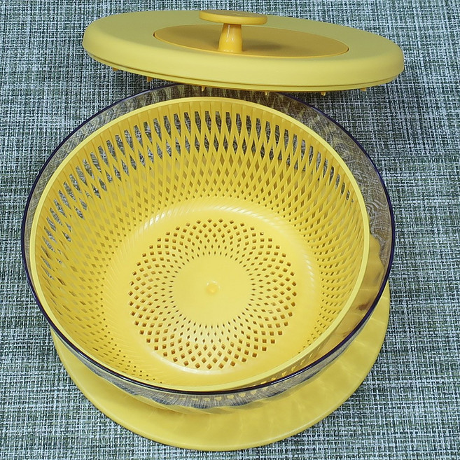 구찌니 [대-사이즈] 야채탈수기 회전식 야채 나물 채소 상추 물기제거 음식 스핀 탈수기, 1개, 구찌니 스핀탈수기