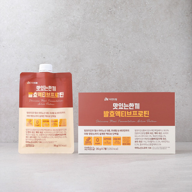 자연드림 발효 액티브 프로틴, 7개, 35g