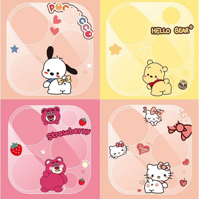 아이폰캐릭터카메라보호렌즈 산리오/짱구/헬로키티 12종디자인, 아이폰 13, 1개, 18번