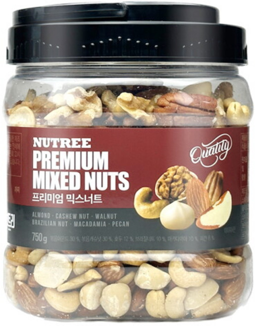 너트리 무첨가 견과100% 프리미엄 믹스너트 750g, 1개