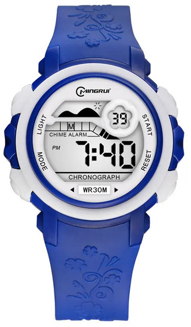 LABTZ 남여공용 패션 MR 학생 우레탄 밴드 전자 알람 손목시계