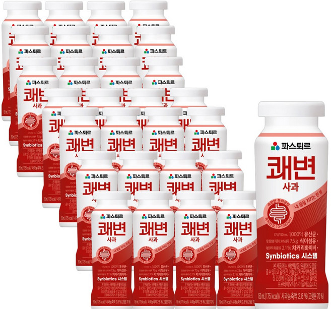 파스퇴르 쾌변 요구르트 사과 150ml(28입), 150ml, 28개