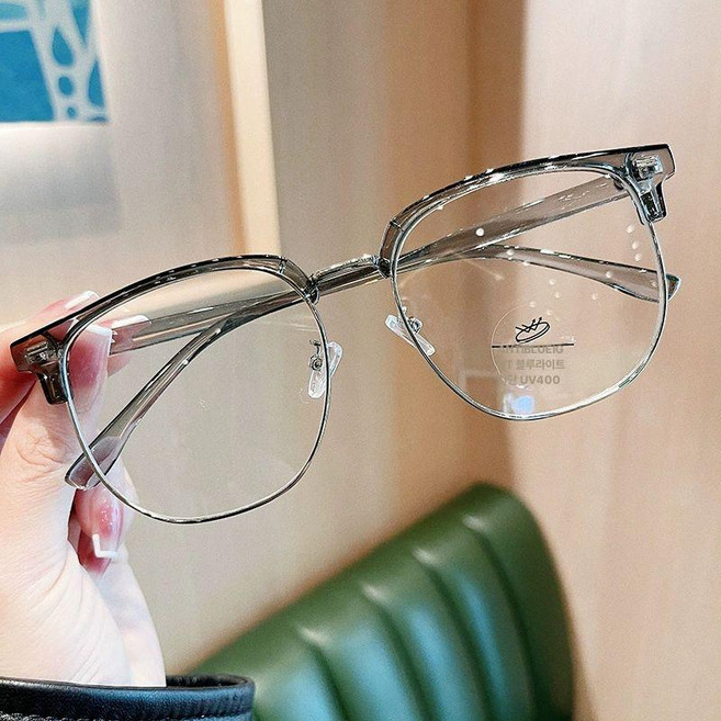 160mm 대두 안경테 은테 가벼운 빅사이즈 반뿔테 얼굴 오버사이즈 작아보이는 뿔테