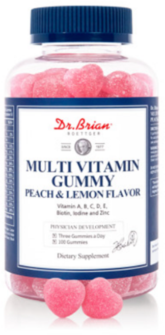 닥터브라이언 멀티비타민 구미 복숭아 & 레몬맛, 300g, 5개