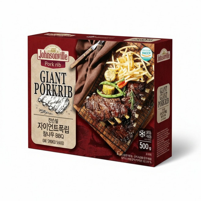 (쟌슨빌)자이언트 폭립 참나무 BBQ 500g 2팩, 2개