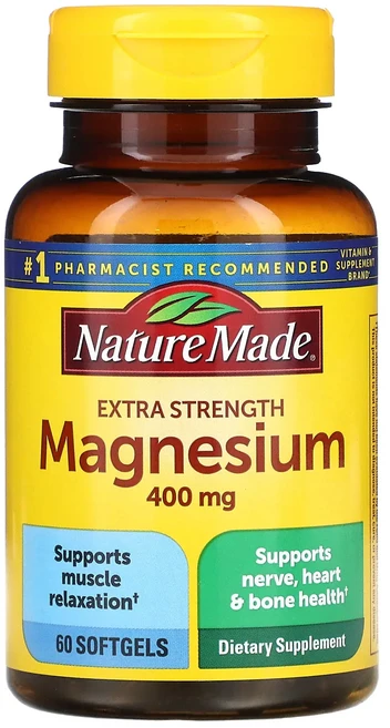 헁복하고 건강하세요 Nature Made 마그네슘 400mg 소프트젤 60정 늘 챙기셔야합니다, 1개