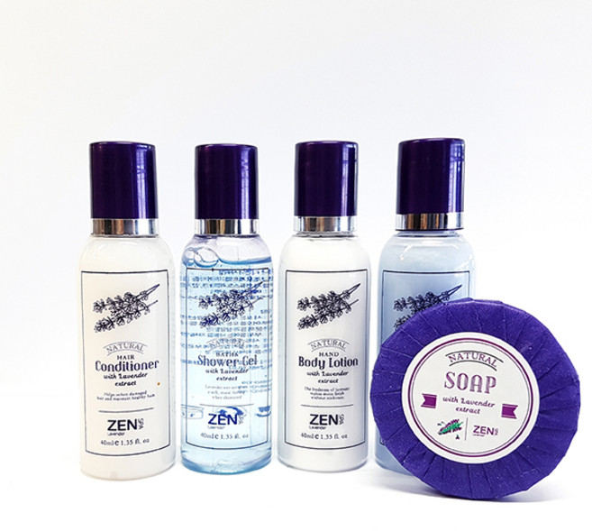 [미니어처] 젠스파 라벤더 호텔어메니티 튜브형 (샴푸/샤워젤/컨디셔너/바디로션/원형비누 택), 컨디셔너, 250개, 35ml