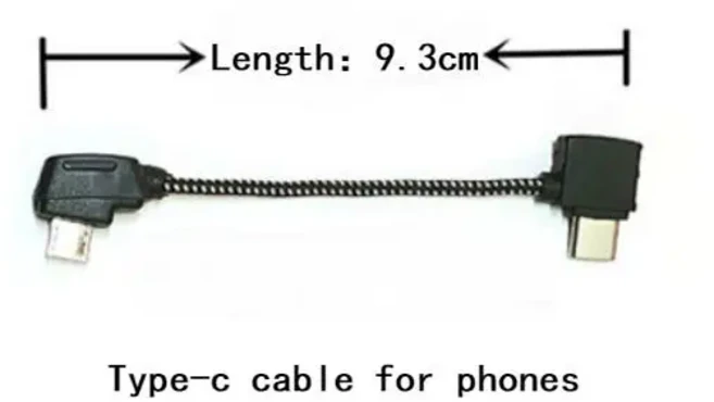 DJI Mavic2/Mini//MiniSE Air Pro 제어 마이크로 USB-전화 태블릿 전송 와이어 Android MicroUSB Type-C IO, 06 9.3cm Type-C