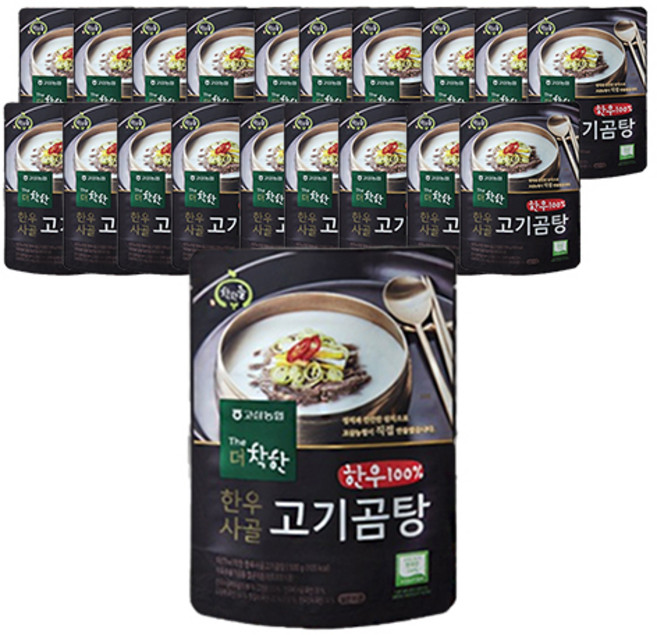 착한들 한우 사골 고기 곰탕, 500g, 20개