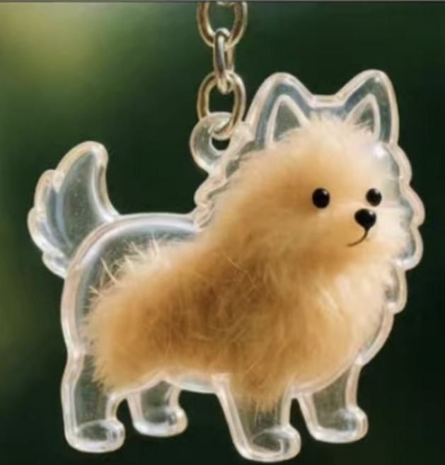 강아지 반려동물 털 보관 키링 1+1, 1세트, 8