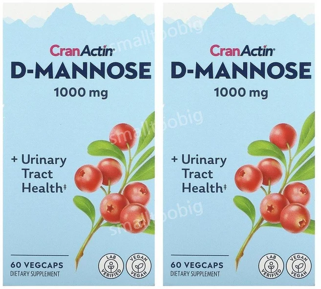 솔라레이 크랜베리 디만노스 1000mg 60캡슐 2병 디마노스 만노오스 D mannose, 60정 2병, 60정 - 쿠팡