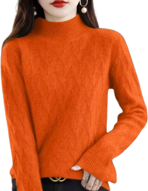 [당일출고]KAQIA 여성 겨울니트 티 긴팔 반폴라 스웨터 MY003