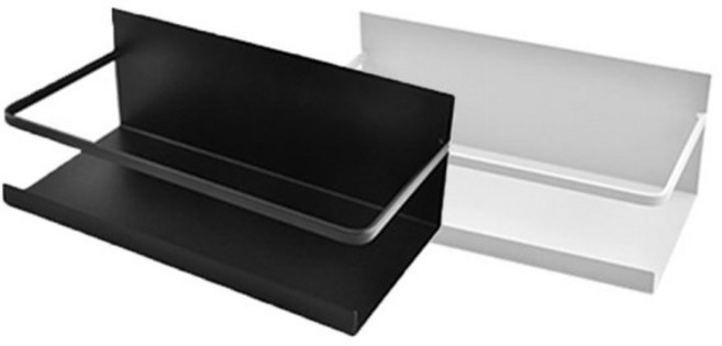 철제 무타공 부착형 자석선반 냉장고 틈새 수납함 일반형 거치대, 일반형-화이트