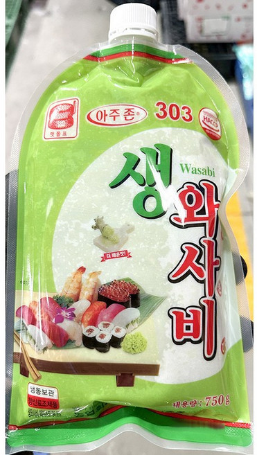 생와사비303 맷돌표 튜브형 750g X5, 5개