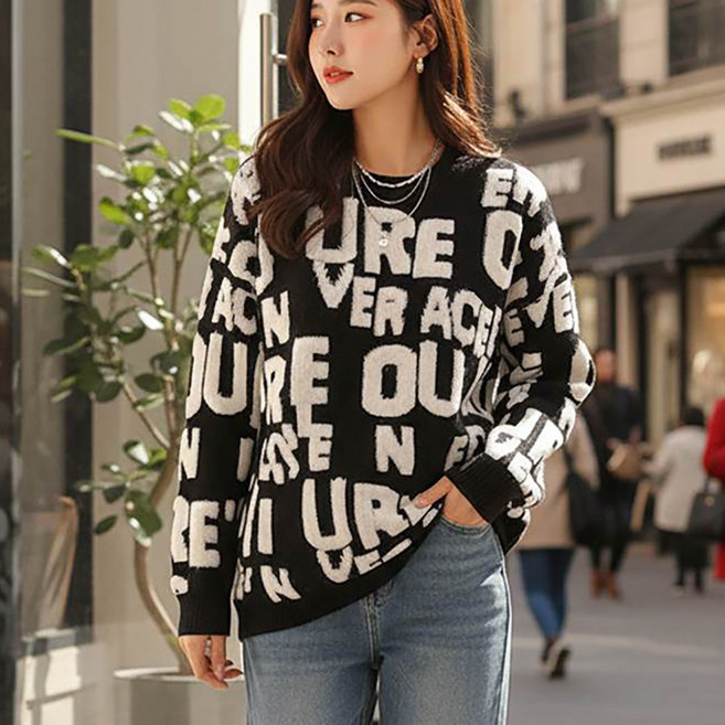 블랙루비스 맨투맨 레터링 양털 기모 데일리 오버핏 스트릿 포에트