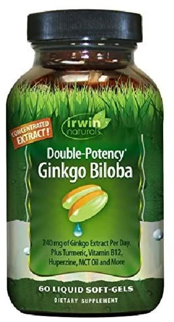 Irwin Naturals 더블 포텐시 은행나무 240mg60 액상 소프트젤, 1, 60정 - 쿠팡