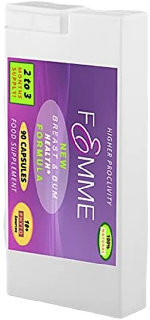 HUMAKellc [영국] 여성 남성을 위한 가슴 확대를 위한 피엘(PFemme) 알약 MTF 트랜스젠더 레이디보이 여성적 곡선 영양제 90정, 1개 - 쿠팡