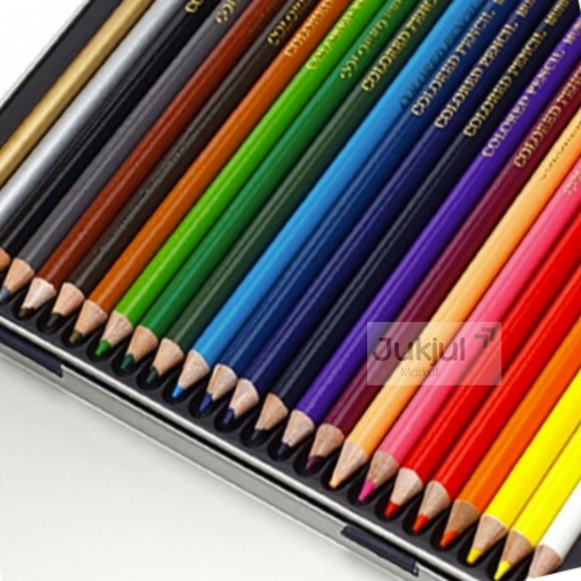 문화 색연필 24색 틴케이스 색연필틴케이스24색