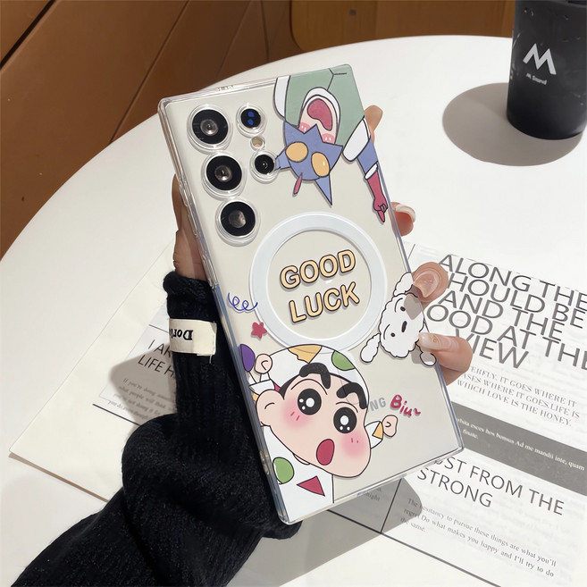 아펙시움 휴대폰케이스 갤럭시 S25 S26 플러스 울트라 맥세이프 투명 실리콘 낙상 방지 핸드폰 케이스 파자마보이