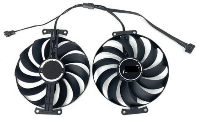 Graphics Card 95MM FDC10U12S9-C CF1010U12S 7PIN RTX3070TI 3060RTX 3060 3070 V2 OC 에디션 8GB 비디오 카드 팬, Black 2-fan Fdc