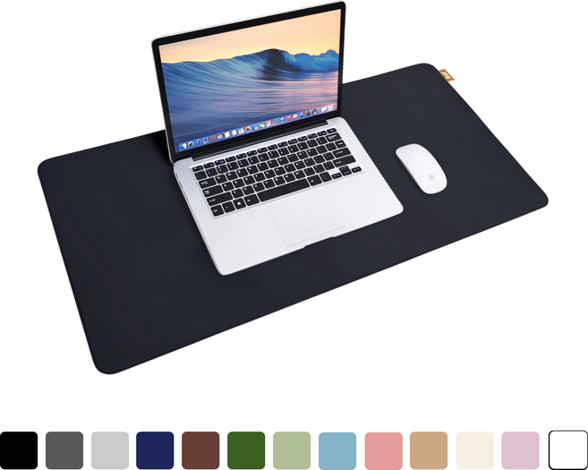 도일 가죽 마우스장패드 대형 키보드매트, 블랙