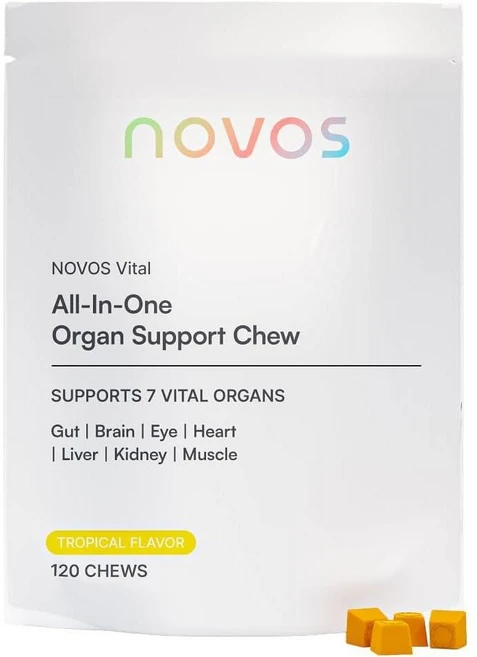 NOVOS Vital Nutritional Supplement 츄 - 나토키나아제 루테인 이눌린 루틴 트로피컬 플레이버 (120개), 1개 - 쿠팡