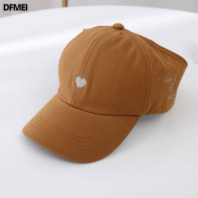 DFMEI 親子帽兒童棒球帽女童可扎馬尾遮陽鴨舌帽夏季防曬空頂太陽帽