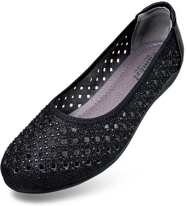 마마슈 S03F드림 여성 여름 국산 펀칭 단화 펄 글리터 큐빅 경량 논슬립 엄마 할머니