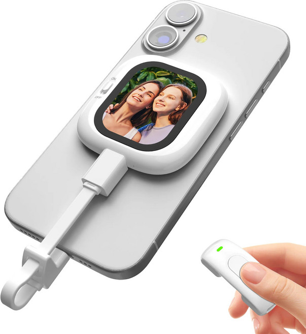 Founist 手機後鏡頭取景螢幕 隨拍Mini, 白色, 1個