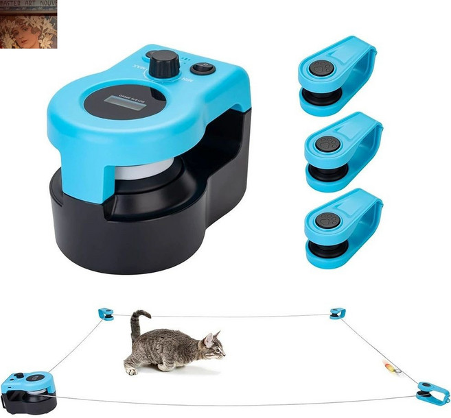 고양이용 인터랙티브 고양이 속도 연습기 트레드밀 롤링 전기 운동 볼 자동 두더지 애완, 1개