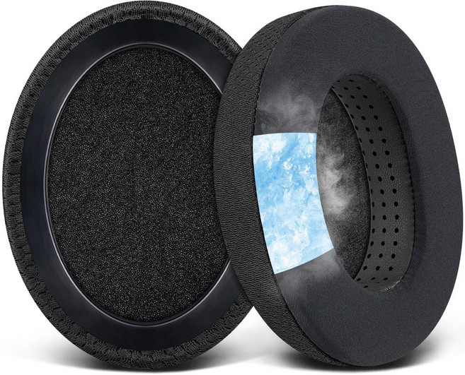 SOULWIT 교체용 이어패드-호환 모델 젠하이저 Sennheiser HD650 HD660 S HD660S2 HD600 HD6XX HD58X HD580 1쌍, Cooling Gel, Black, 1개