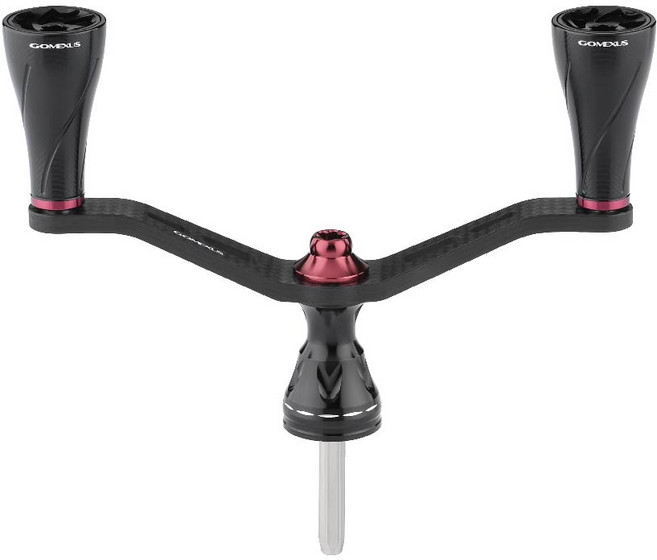 고멕서스 98mm 스피닝 더블핸들 레브로스 LCDH A20-P 관통타입 핸들 릴튜닝, 1개, 블랙레드