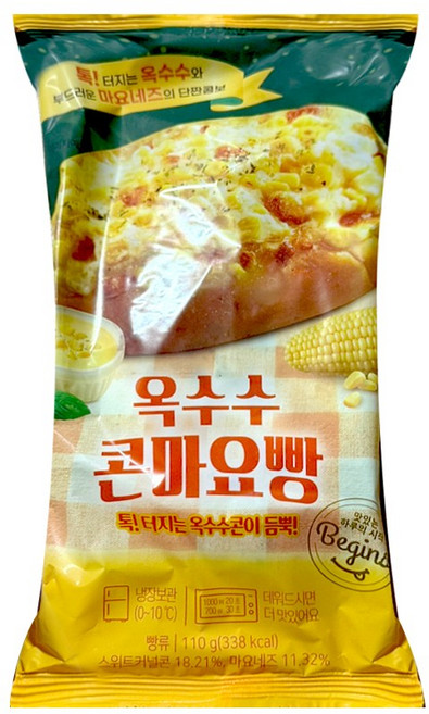 디엔비 옥수수 콘마요빵, 4개, 110g