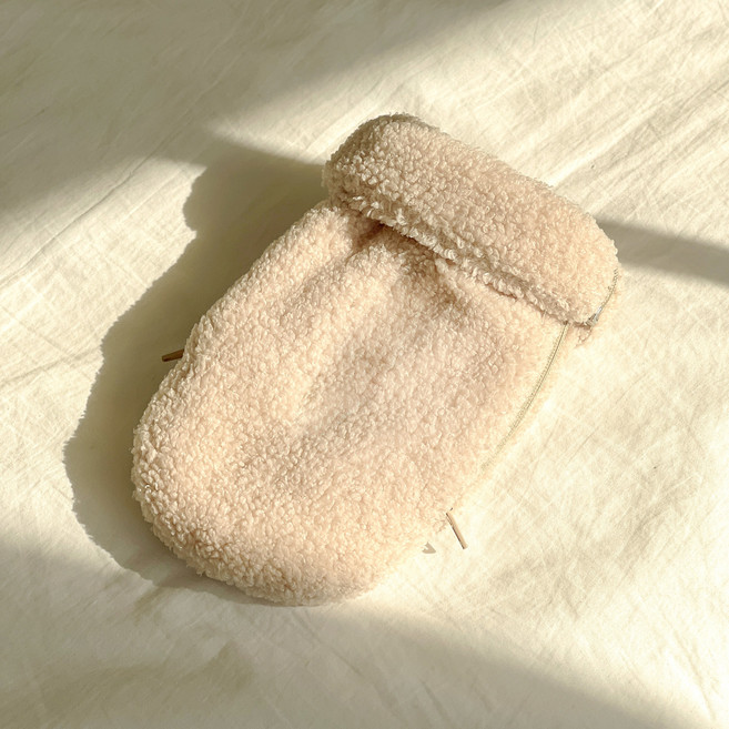 맘노코 유모차 장갑 핸드머프, 1개, 핸드머프 지퍼형 아이보리